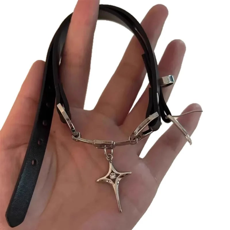 Add a bold Y2K touch to your look with this stylish PU leather choker, perfect for goth, vintage, and cool streetwear outfits.