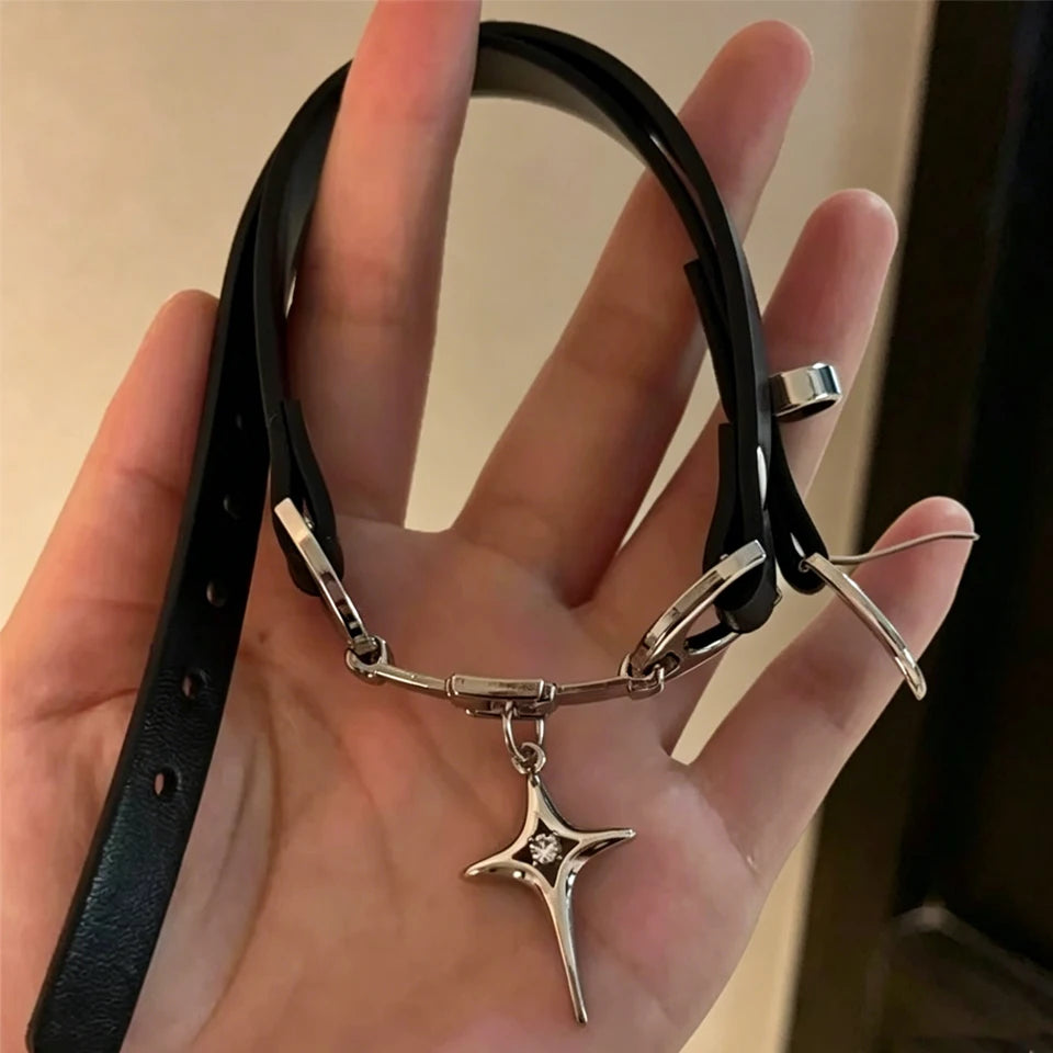 Add a bold Y2K touch to your look with this stylish PU leather choker, perfect for goth, vintage, and cool streetwear outfits.