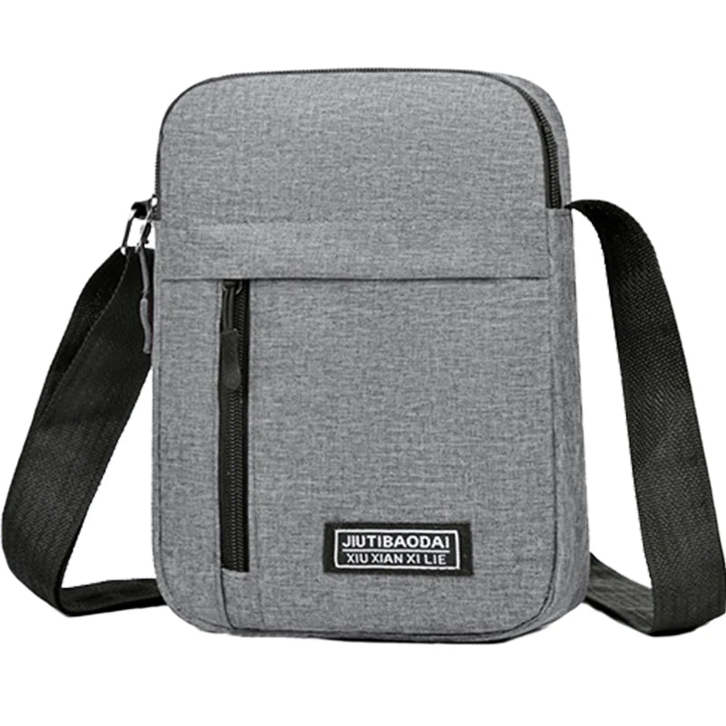 Men's Bag, Available in Single Shoulder or Cross-Body Design, Suitable for Daily Use During School. Made of Nylon Material.